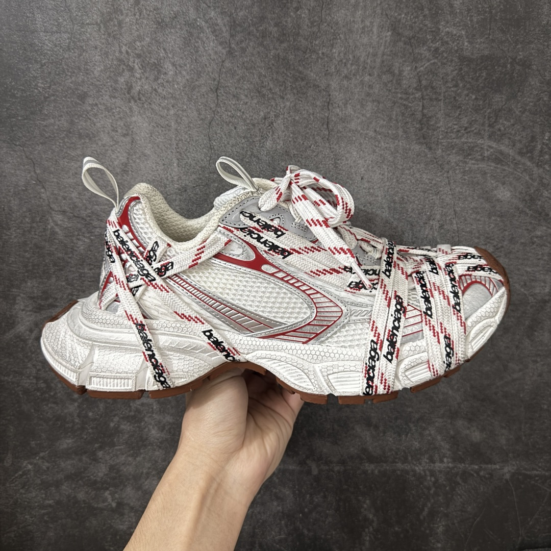 Unisex White Red Print Chunky Sneakers Vintage Mesh Dad Shoes Lace Up Breathable Cushion Non Slip Platform Walking Trainers