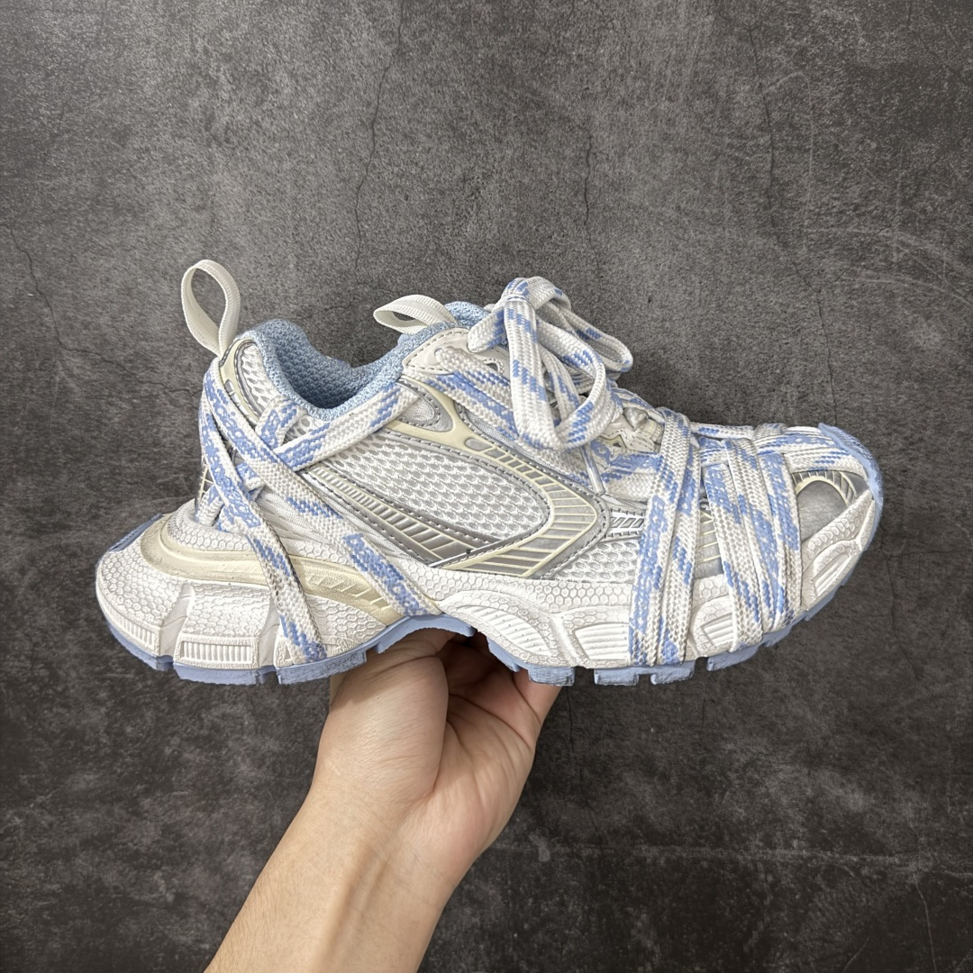 Blue White Strap Mesh Chunky Sneakers Women Fashion Platform Casual Walking Shoes Breathable Vintage Dad Shoes