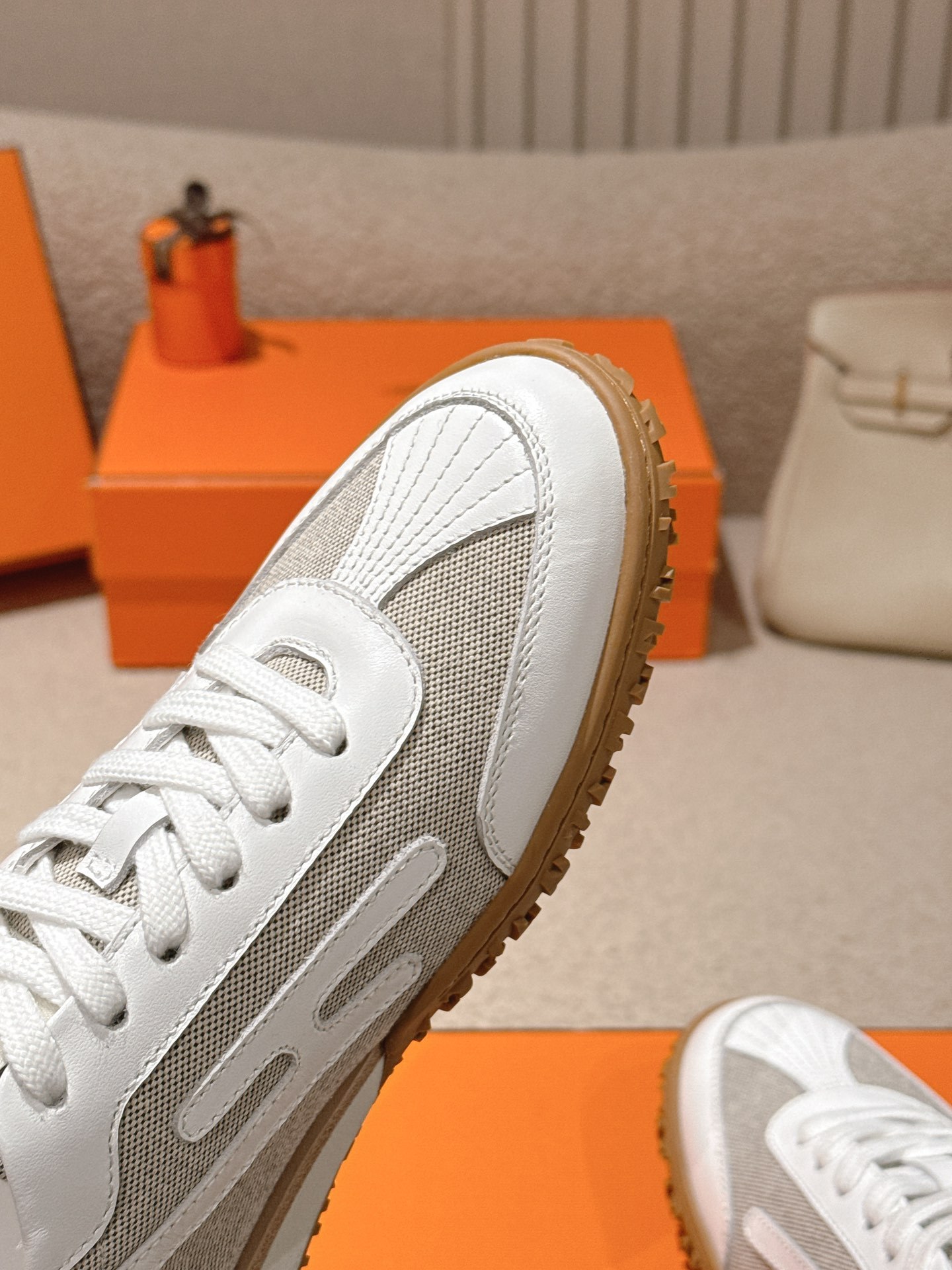 Women Retro Mesh Patchwork Casual Sneakers Breathable Lace Up Flat Trainers Wear Resistant Gum Rubber Sole Daily Walking Sports Shoes EU35-EU40
