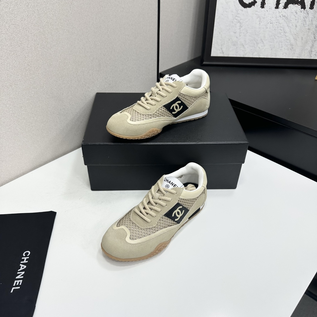 Women Khaki Mesh Suede Patchwork Sneakers Wear Resistant Gum Sole Retro Low Top Casual Walking Trainers