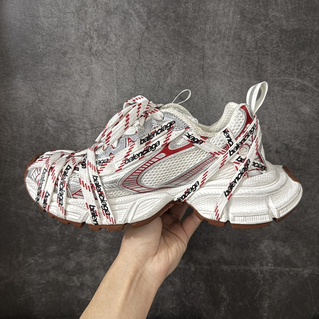 Unisex White Red Print Chunky Sneakers Vintage Mesh Dad Shoes Lace Up Breathable Cushion Non Slip Platform Walking Trainers