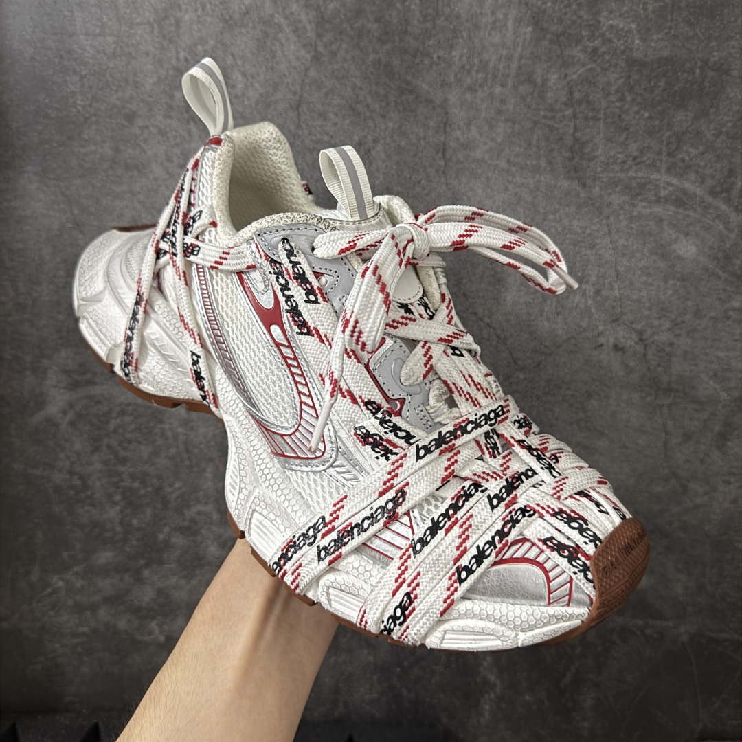 Unisex White Red Print Chunky Sneakers Vintage Mesh Dad Shoes Lace Up Breathable Cushion Non Slip Platform Walking Trainers