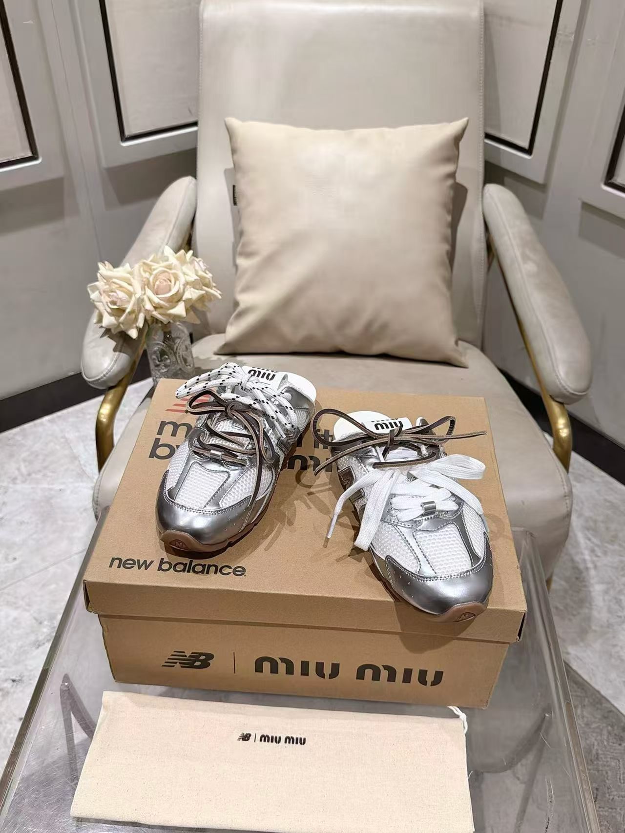 Silver Metallic Suede Mesh Retro Women Sneakers Dual Shoelace Design Non Slip Casual Walking Trainers