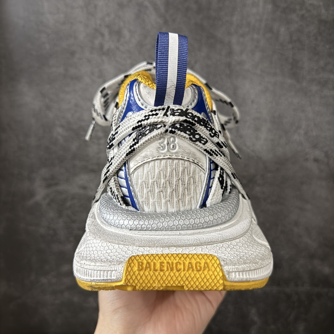 Men Retro Chunky Platform Dad Shoes Breathable Mesh Lace Up Sneakers White Blue Yellow Colorblock Non Slip Thick Sole Fashion Walking Trainers