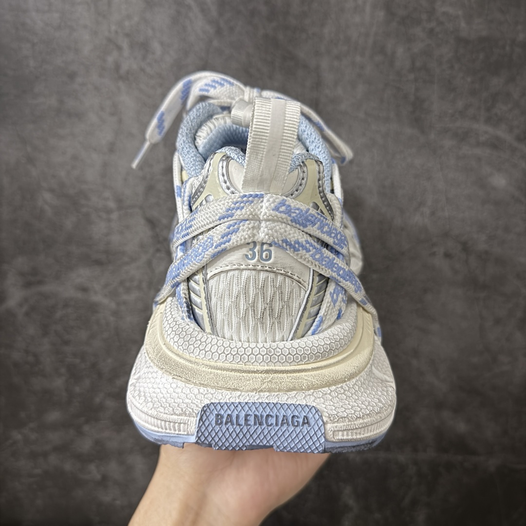 Blue White Strap Mesh Chunky Sneakers Women Fashion Platform Casual Walking Shoes Breathable Vintage Dad Shoes