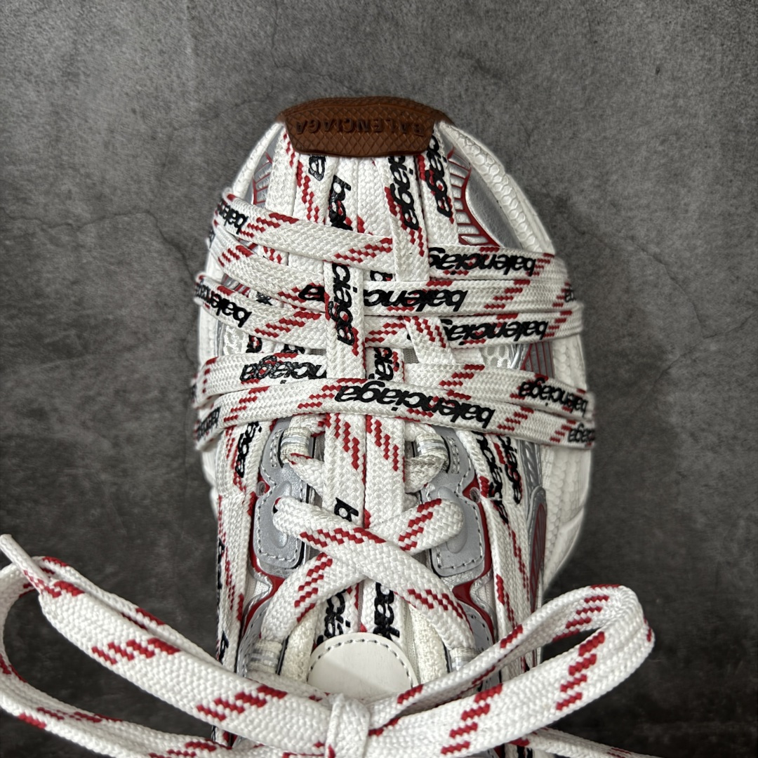 Unisex White Red Print Chunky Sneakers Vintage Mesh Dad Shoes Lace Up Breathable Cushion Non Slip Platform Walking Trainers