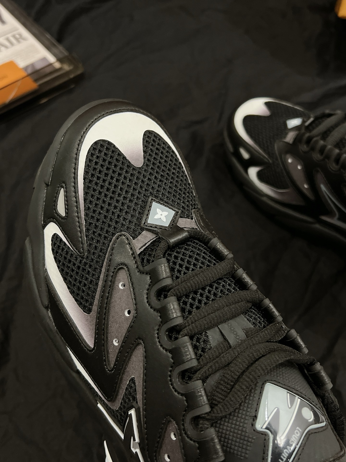 Black White Color Block Chunky Platform Dad Shoes Men Breathable Mesh Non-Slip Fashion Streetwear Casual Sneakers