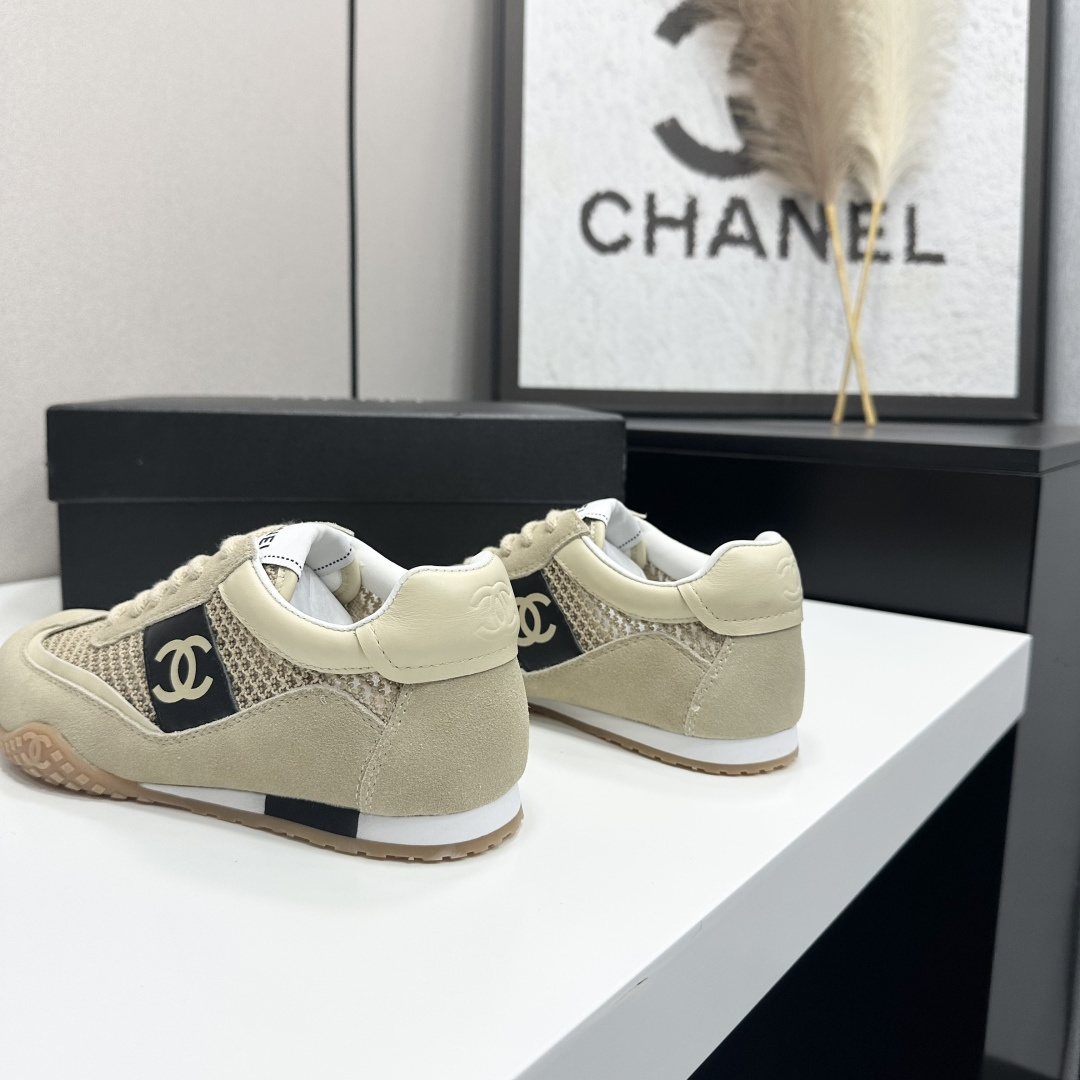 Women Khaki Mesh Suede Patchwork Sneakers Wear Resistant Gum Sole Retro Low Top Casual Walking Trainers