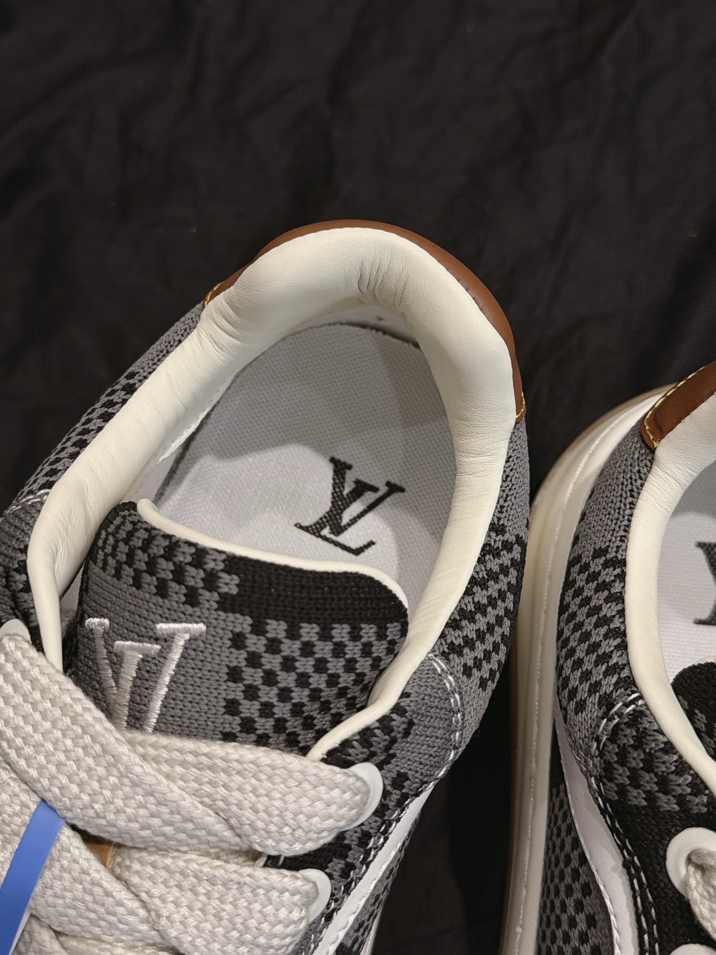 Black White Plaid Canvas Skate Shoes Retro Gum Rubber Sole Fashion Casual Sneakers Unisex