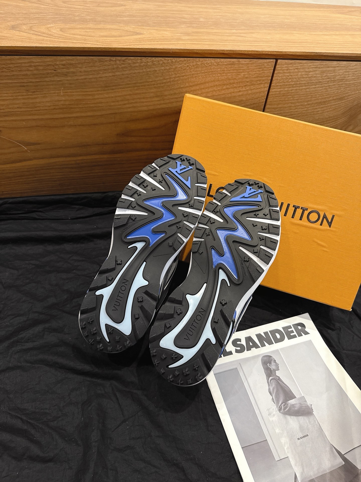 Silver Blue Colorblock Chunky Platform Sneakers Men Breathable Mesh Retro Casual Dad Shoes Fashion Walking Sports Trainers