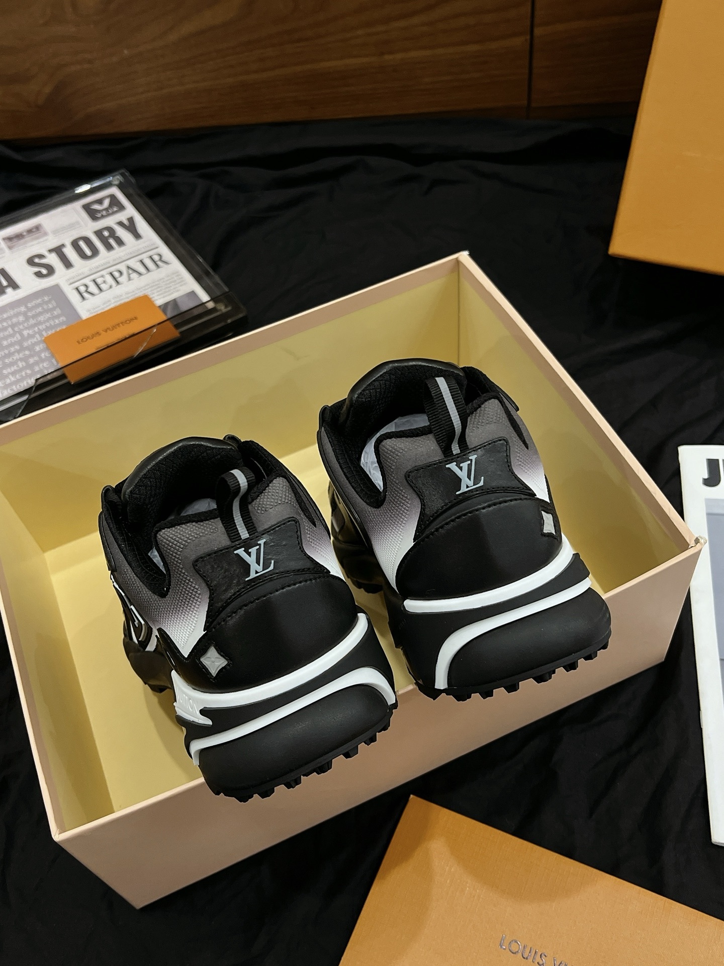 Black White Color Block Chunky Platform Dad Shoes Men Breathable Mesh Non-Slip Fashion Streetwear Casual Sneakers