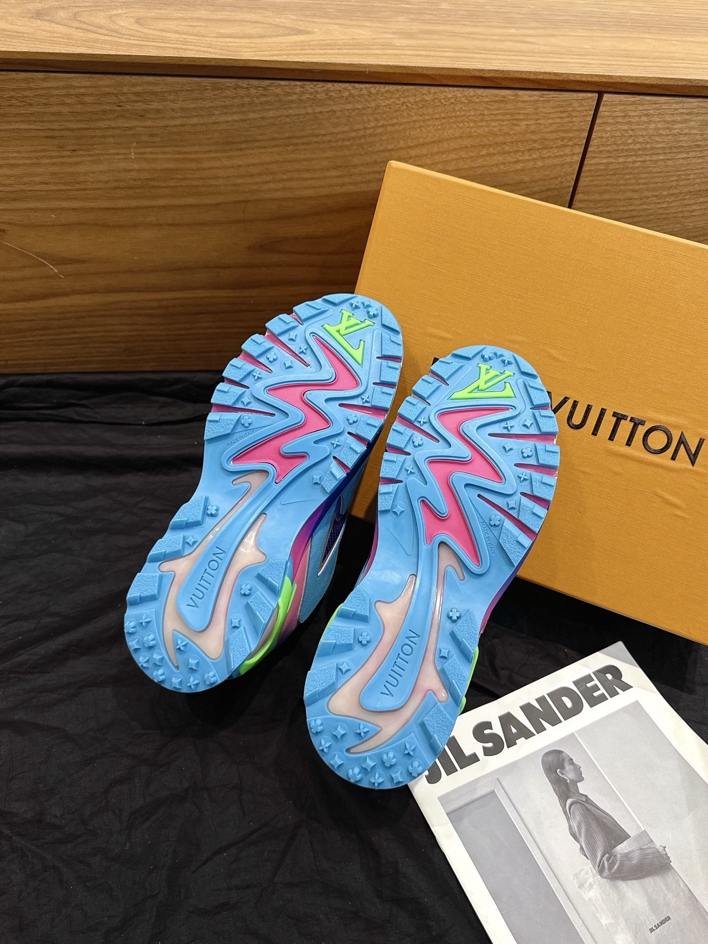 Gradient Blue Pink Green Colorblock Chunky Sneakers Men Breathable Mesh Platform Casual Dad Shoes Fashion Outdoor Sports Trainers