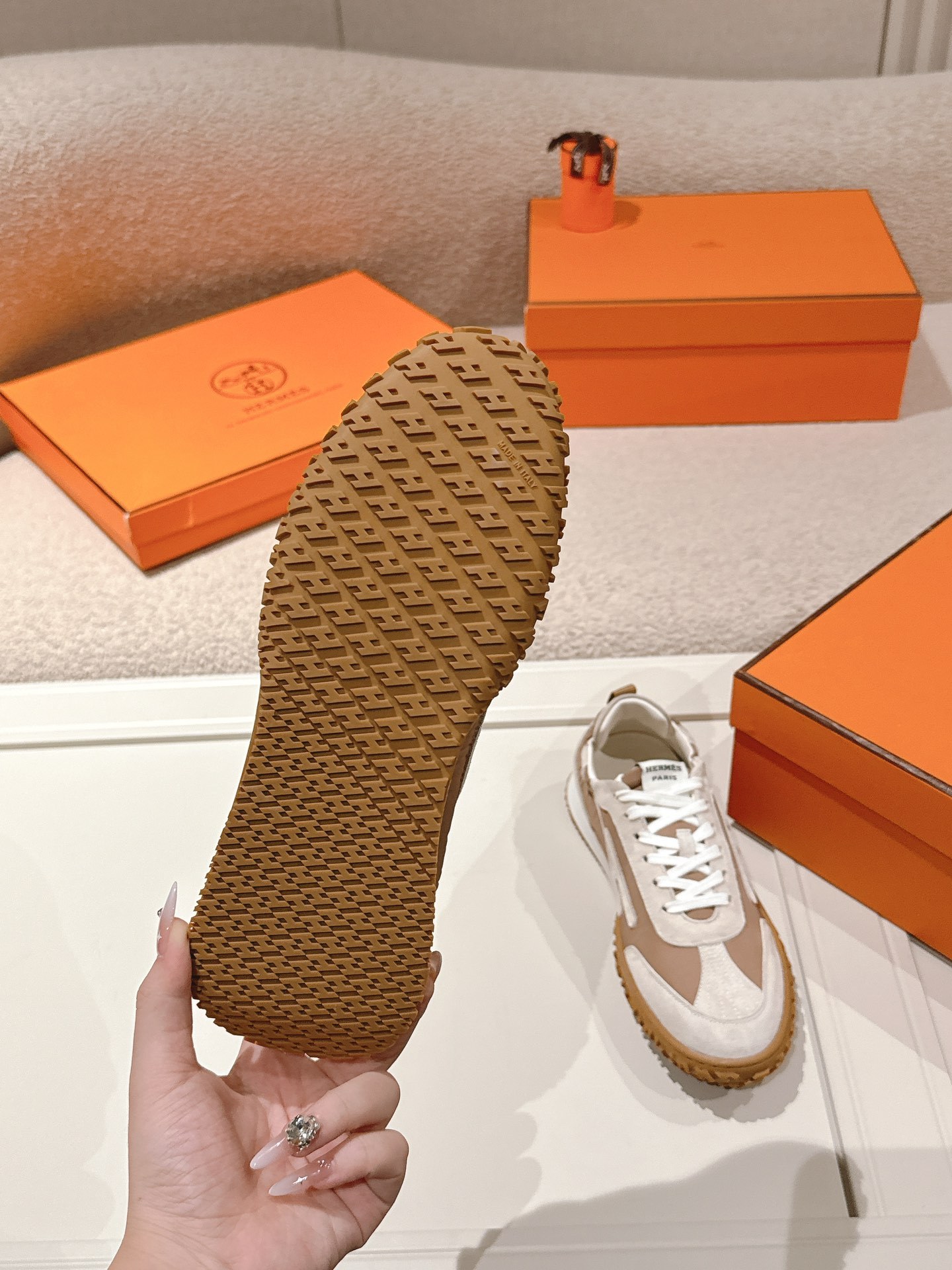 Women Retro Brown Patchwork Sneakers Suede Stitching Non Slip Gum Sole Casual Walking Trainers