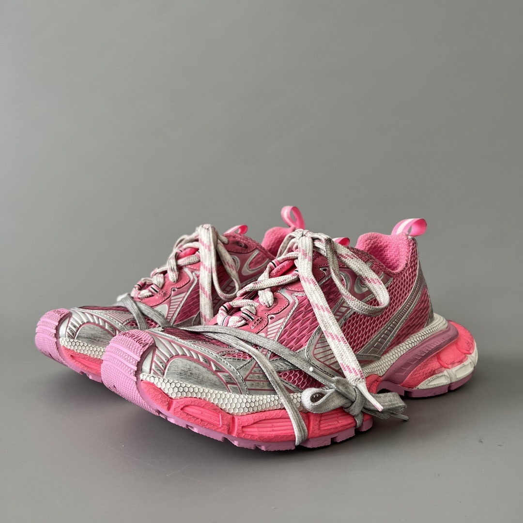 Pink Silver Retro Mesh Chunky Dad Shoes Double Shoelace Breathable Platform Sneakers Thick Shock Absorbing Sole Anti Slip Wear Resistant Fashion Casual Sports Walking Trainers For Women