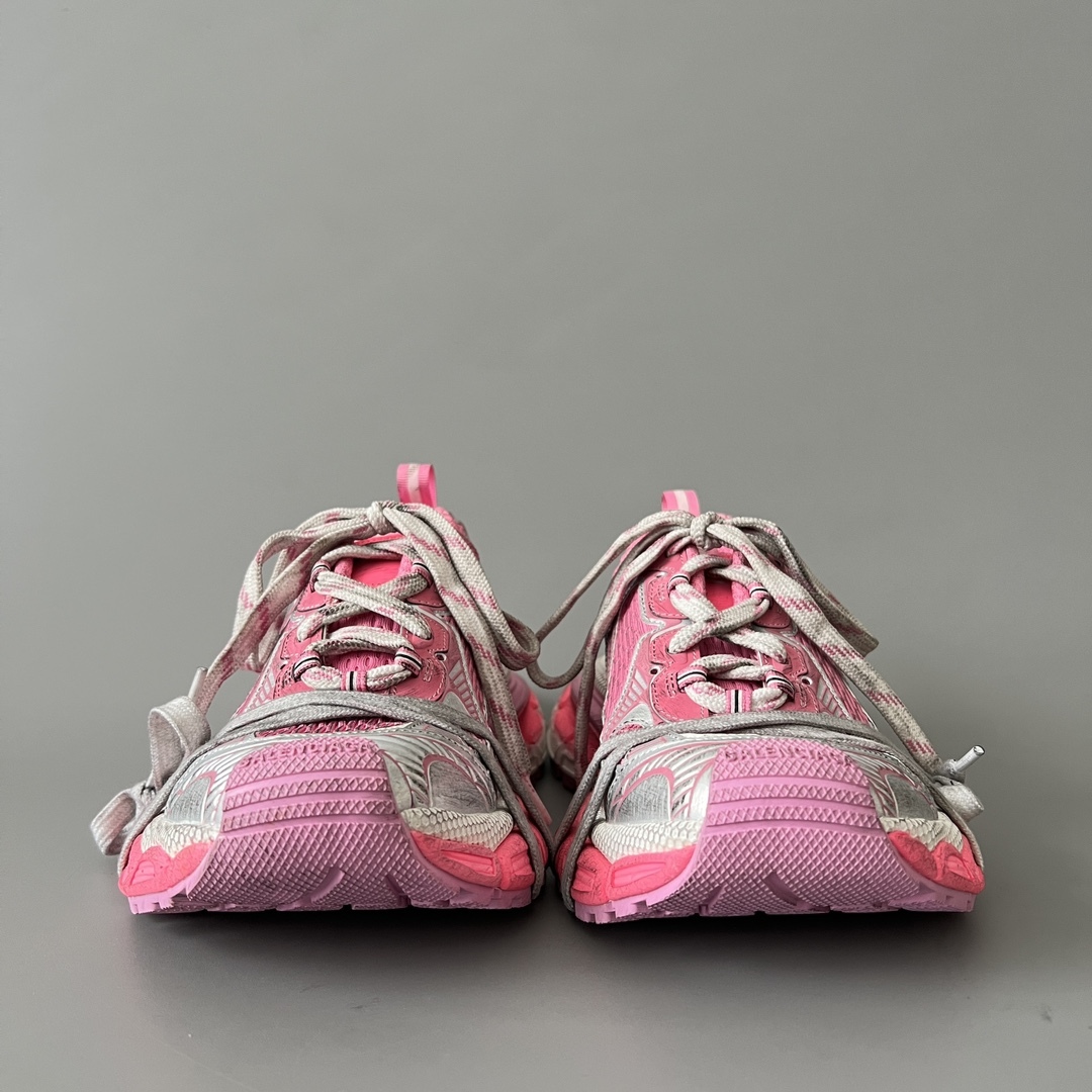 Pink Silver Retro Mesh Chunky Dad Shoes Double Shoelace Breathable Platform Sneakers Thick Shock Absorbing Sole Anti Slip Wear Resistant Fashion Casual Sports Walking Trainers For Women