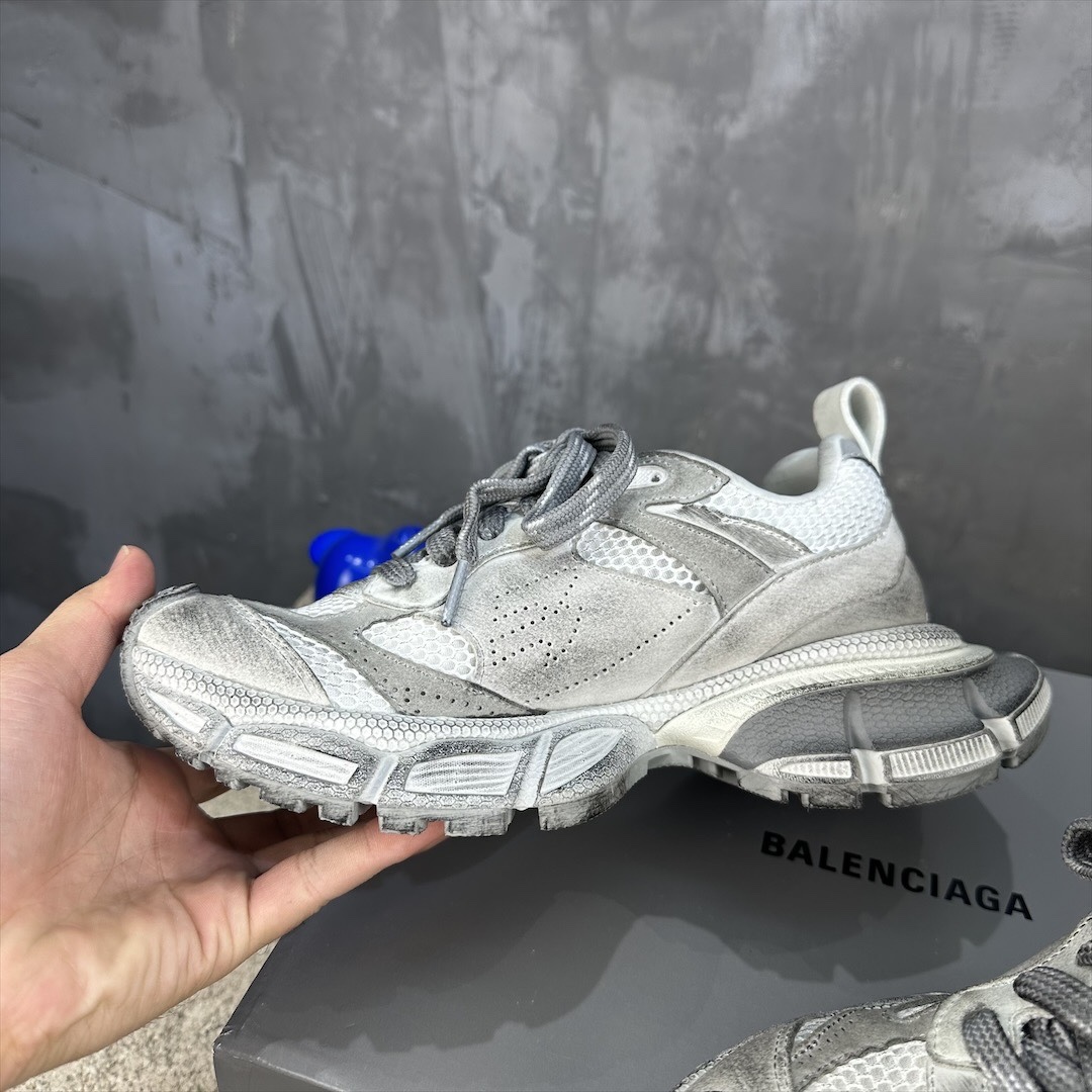 Vintage Washed Gray Mesh Distressed Chunky Dad Sneakers Breathable Mesh Suede Splicing Lace-Up Thick Cushion Sole Anti-Slip Wear Resistant Outdoor Walking Casual Sports Shoes