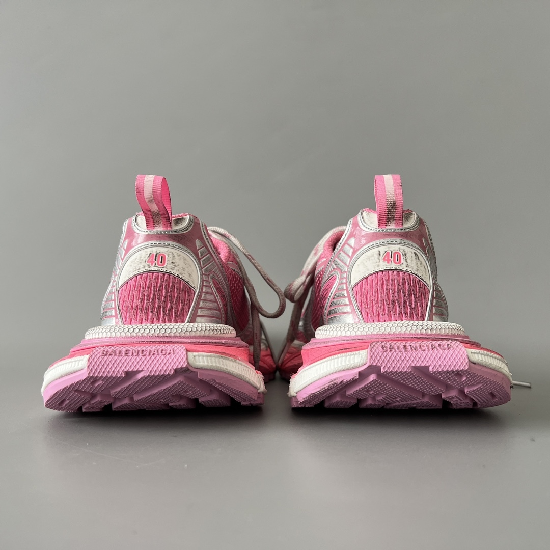 Pink Silver Retro Mesh Chunky Dad Shoes Double Shoelace Breathable Platform Sneakers Thick Shock Absorbing Sole Anti Slip Wear Resistant Fashion Casual Sports Walking Trainers For Women