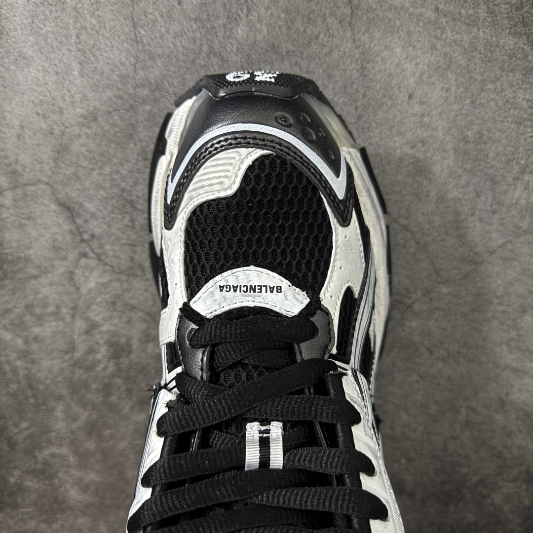 Black White Colorblock Chunky Sneakers Heel Red Decor Thick Sole Breathable Mesh Non Slip Street Casual Running Shoes Unisex
