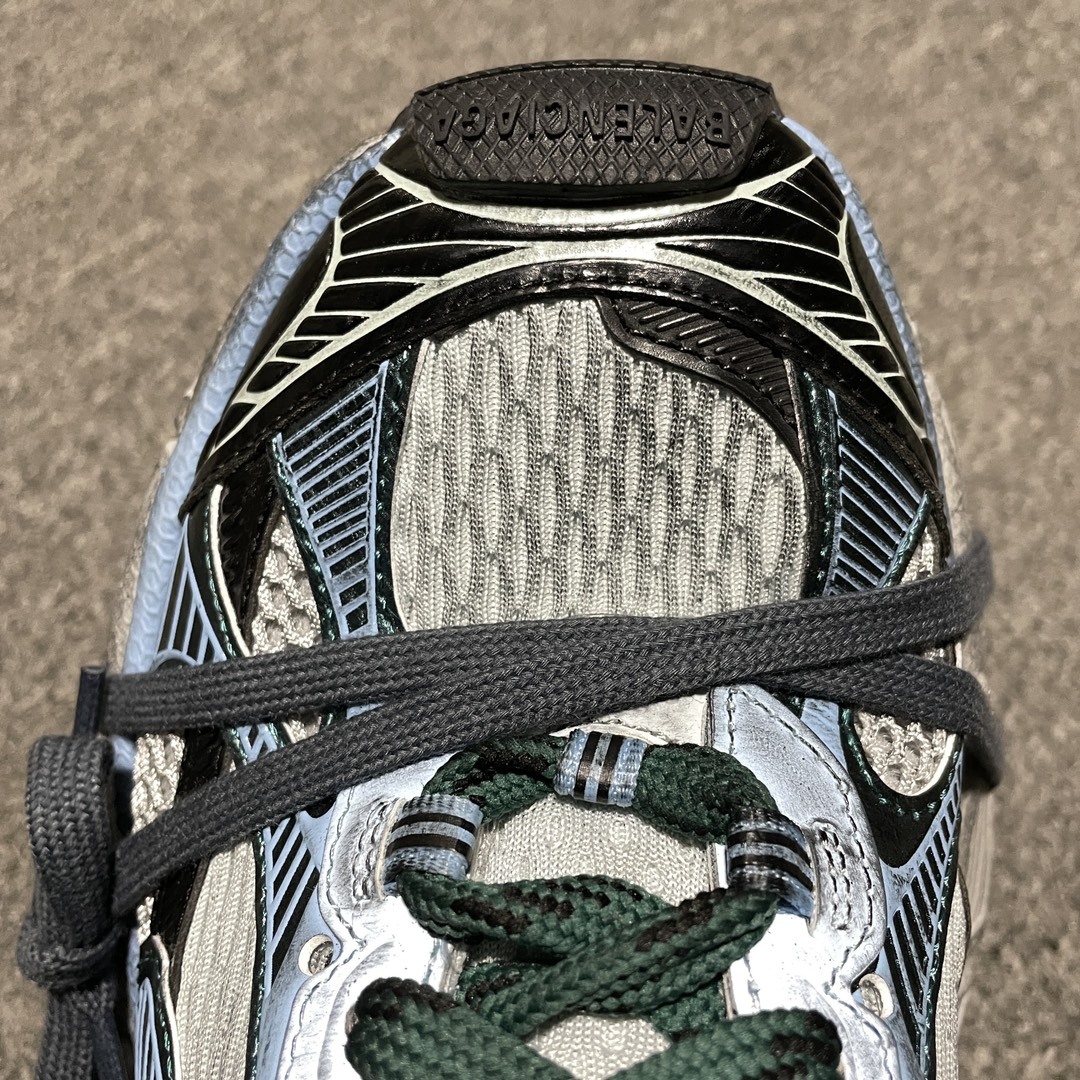 Blue Green Colorblock Breathable Mesh Retro Chunky Sneakers Double Shoelace Design Thick Cushioning Sole Anti Slip Wear Resistant Outdoor Running Walking Casual Sports Shoes
