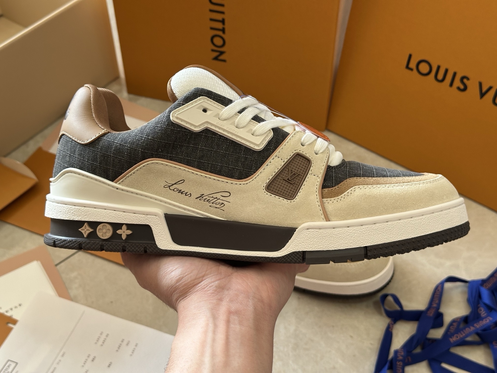 Men Retro Color Block Low Top Skate Shoes Cowhide Patchwork Casual Sneakers Fashion Street Wear Walking Board Shoes