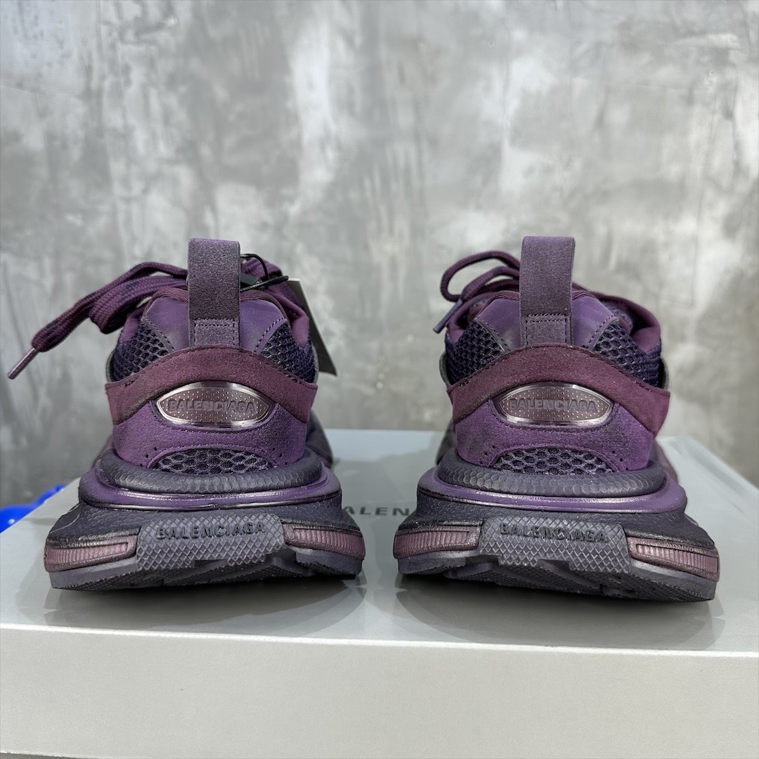 Purple Mesh Chunky Dad Shoes Breathable Mesh Upper Lace Up Thick Cushion Sole Non Slip Wear Resistant Outdoor Sports Running Casual Sneakers