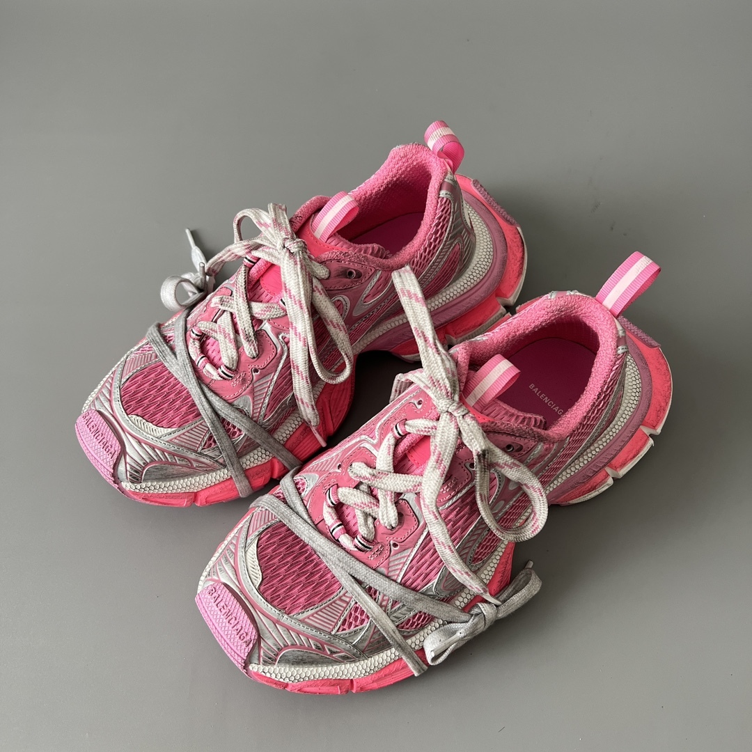 Pink Silver Retro Mesh Chunky Dad Shoes Double Shoelace Breathable Platform Sneakers Thick Shock Absorbing Sole Anti Slip Wear Resistant Fashion Casual Sports Walking Trainers For Women