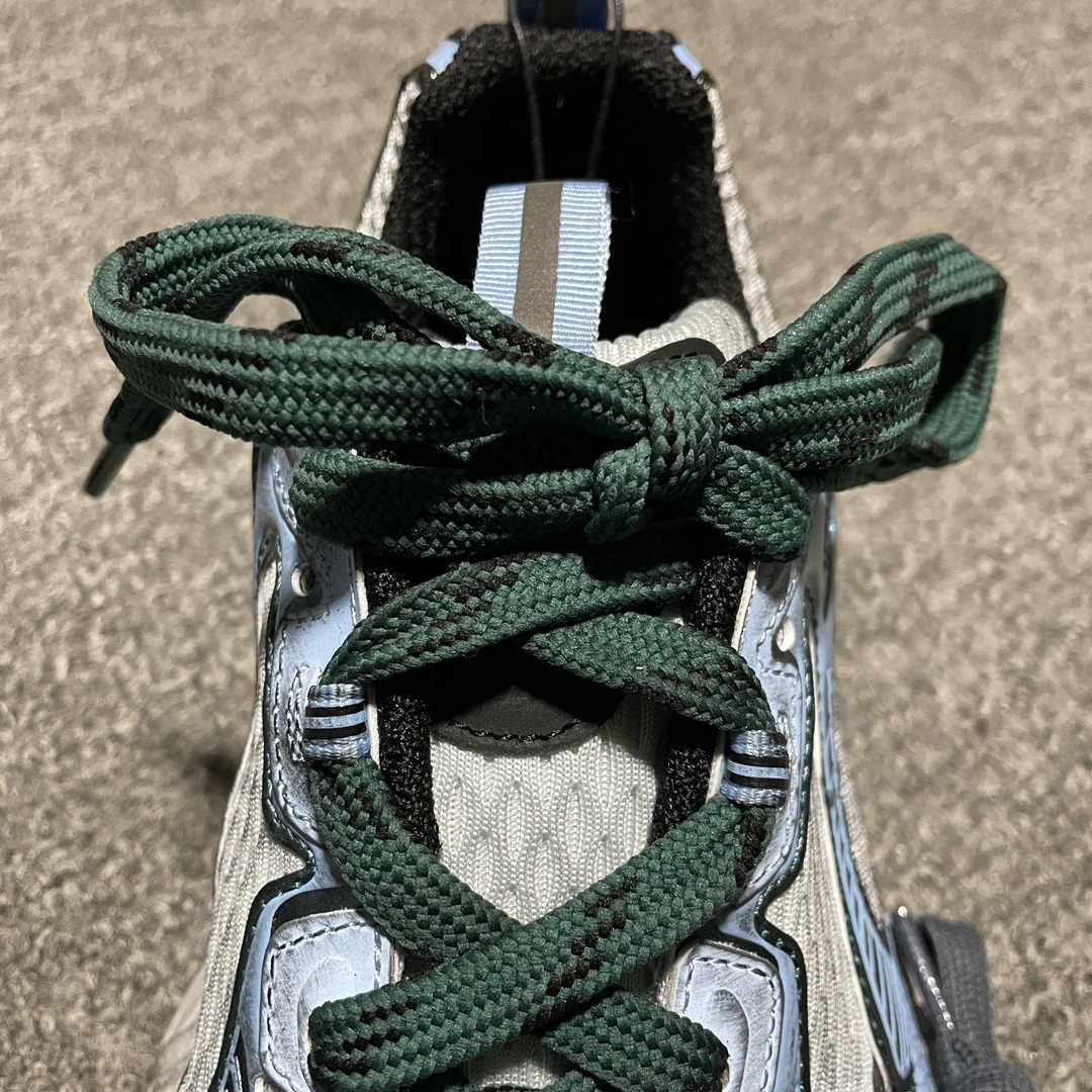 Blue Green Colorblock Breathable Mesh Retro Chunky Sneakers Double Shoelace Design Thick Cushioning Sole Anti Slip Wear Resistant Outdoor Running Walking Casual Sports Shoes