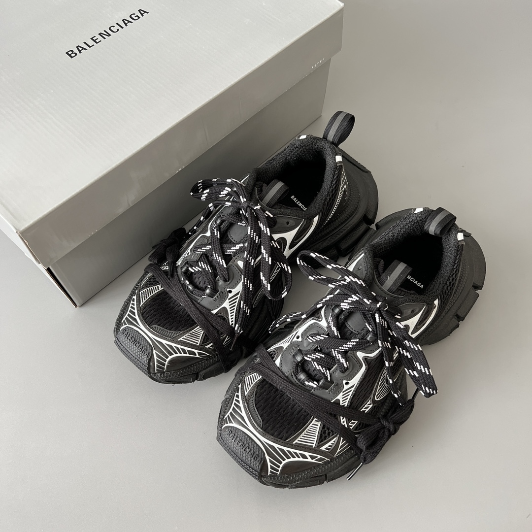 All Black Reflective Mesh Chunky Dad Shoes Double Shoelace Design Breathable Thick Cushion Platform Sneakers Anti Slip Wear Resistant Outdoor Walking Fashion Casual Sports Trainers