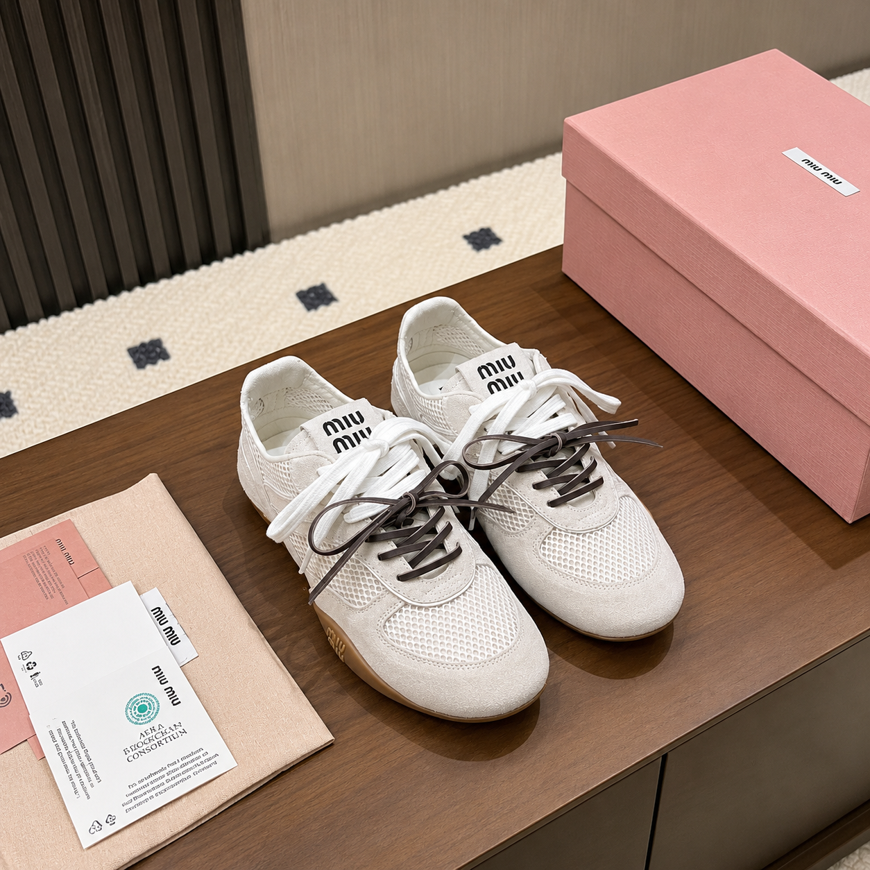 Miu Miu Mesh SneakersWhite  SW-SN017