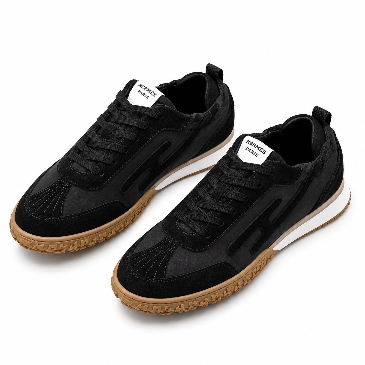 Hermès Casual Sneakers Black Suede SW-EV251
