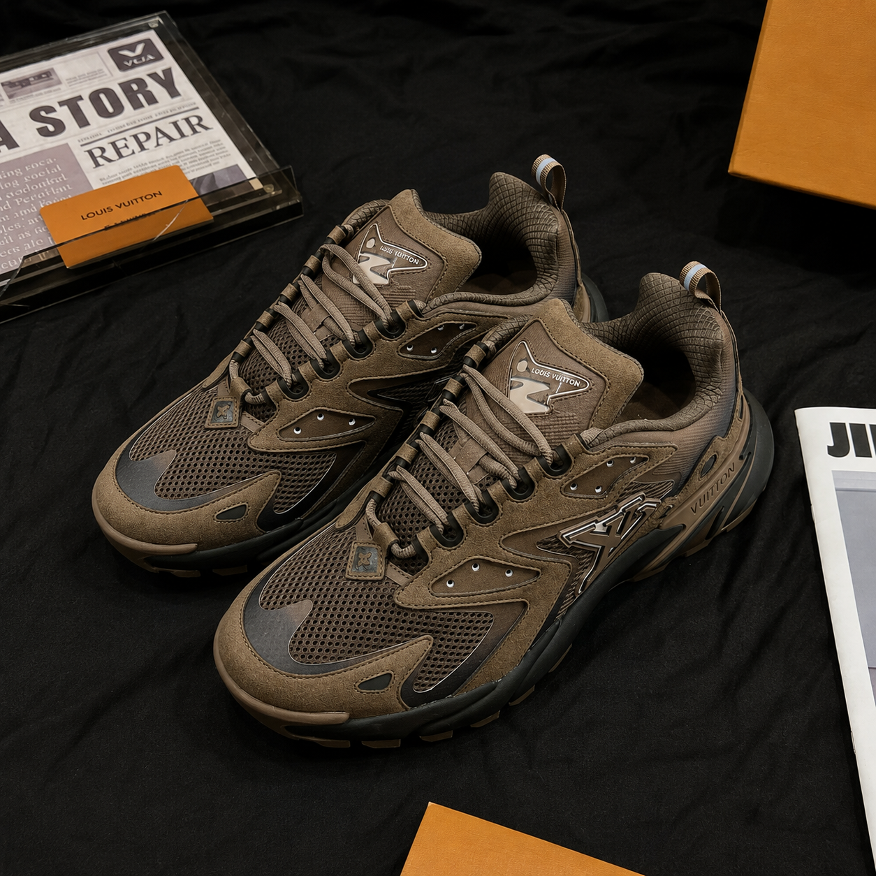 Louis Vuitton Trainer Coffee Brown SW-EV272