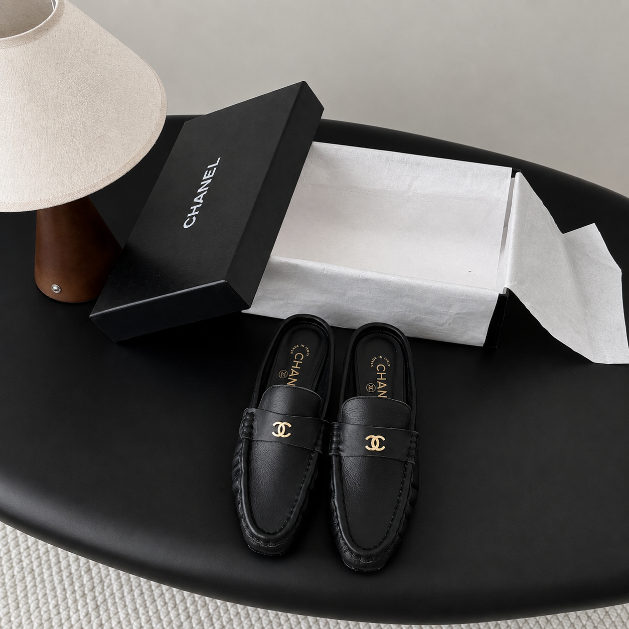 Chanel Loafer Mule Black SW-MF314
