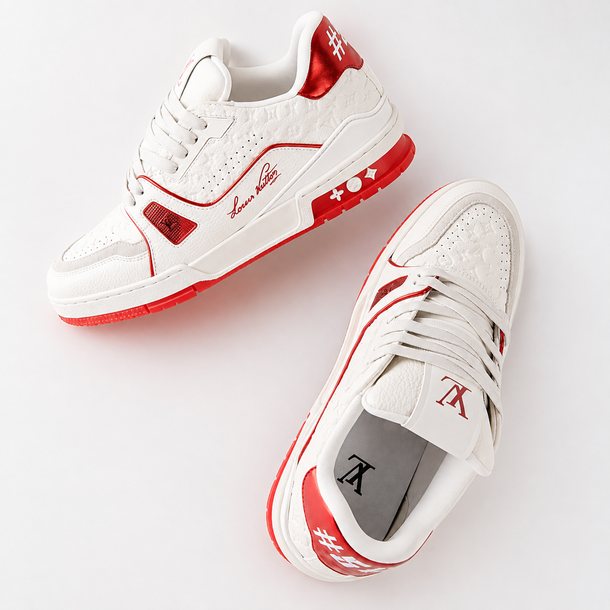 LV Trainer Sneaker White Red SW-SN001