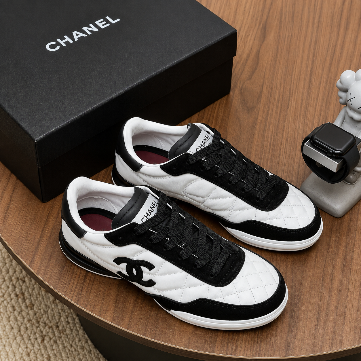 CHANEL Sneakers Black White SW-SN102