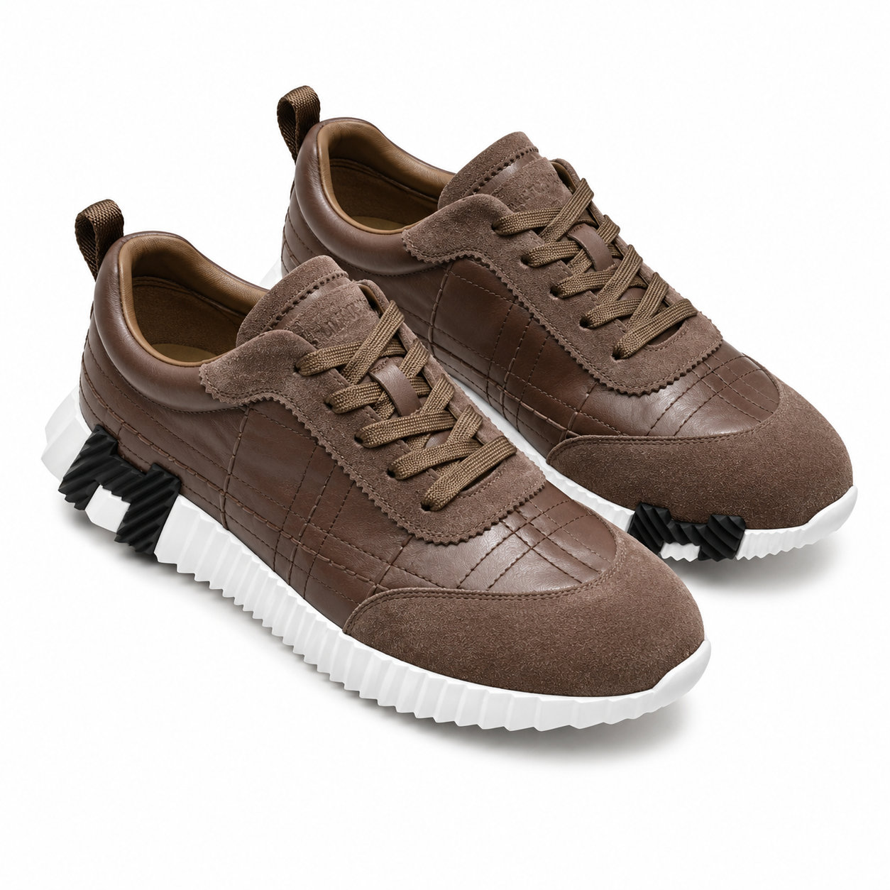 Hermès Low Top Sneakers Brown White SW-SN085