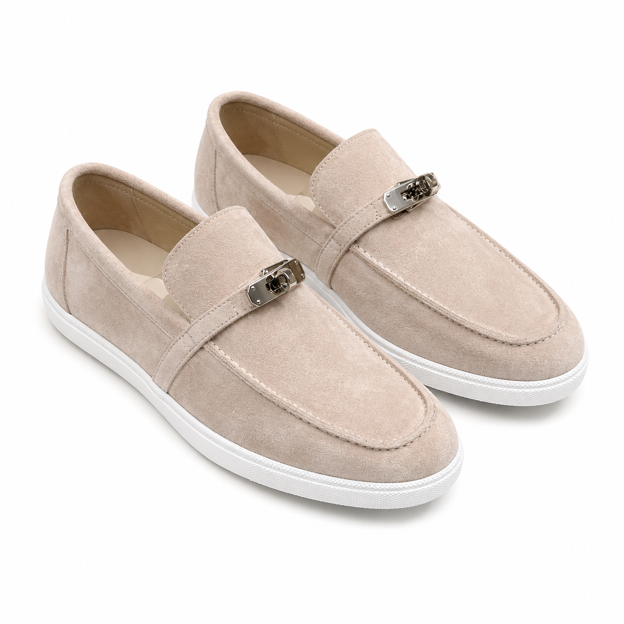 Hermès Loafers Beige White SW-SN088
