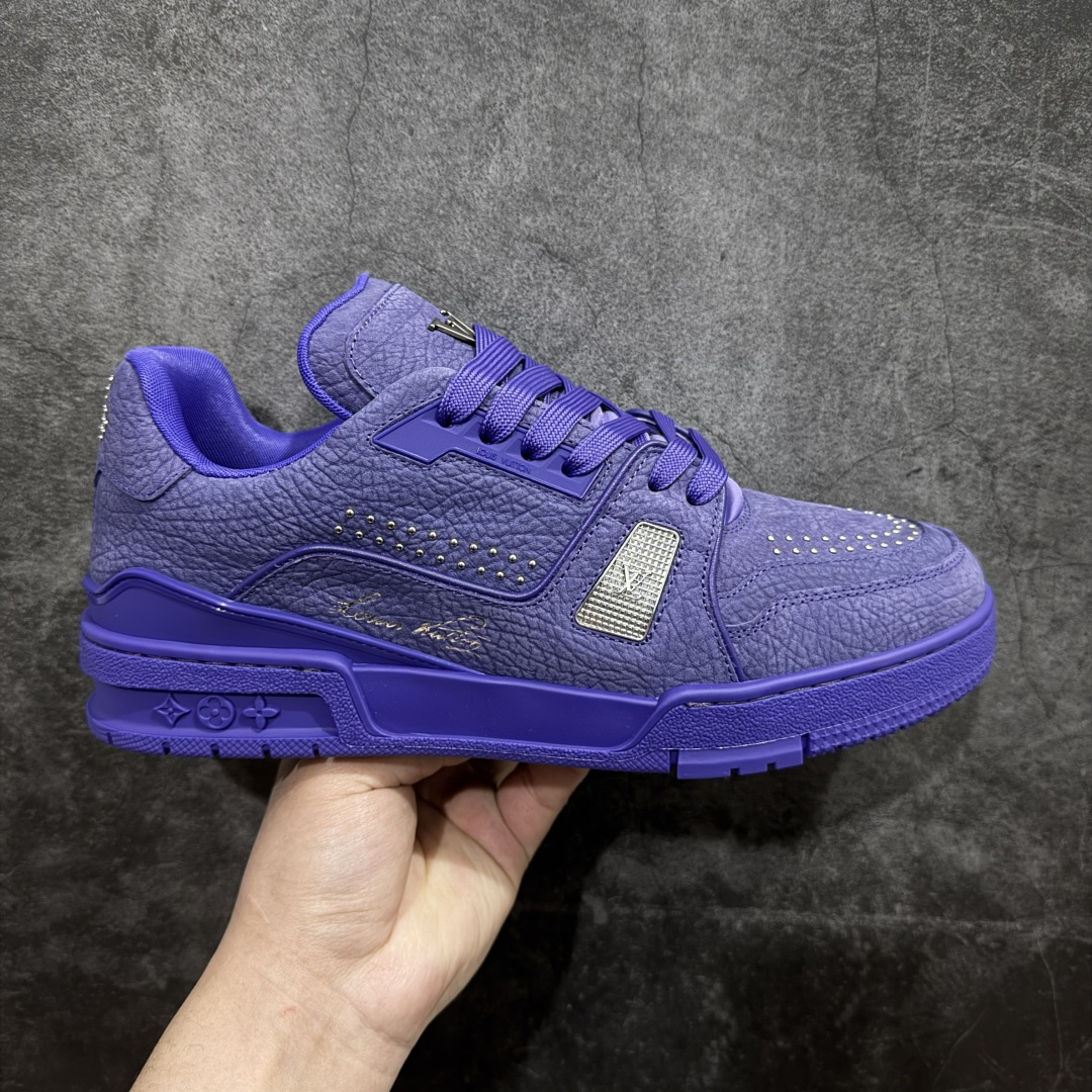 Men Full Purple Cracked Leather Skate Shoes Rhinestone Decor Lace Up Low Top Casual Sneakers Wear Resistant Non Slip Thick Sole Fashion Street Walking Trainers