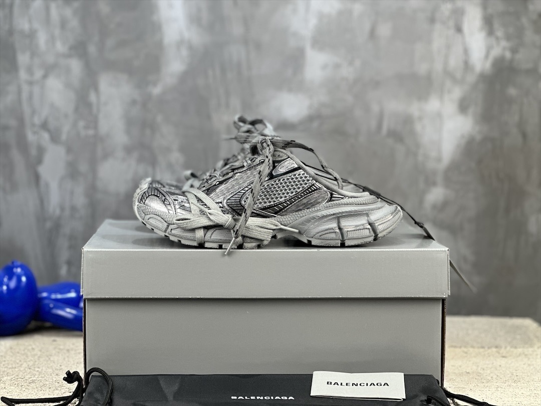 Full Grey Vintage Dirty Mesh Chunky Sneakers Multi Straps Double Laces Retro Platform Dad Shoes Breathable Shock Absorbing Anti Slip Wear Resistant Streetwear Casual Walking Trainers