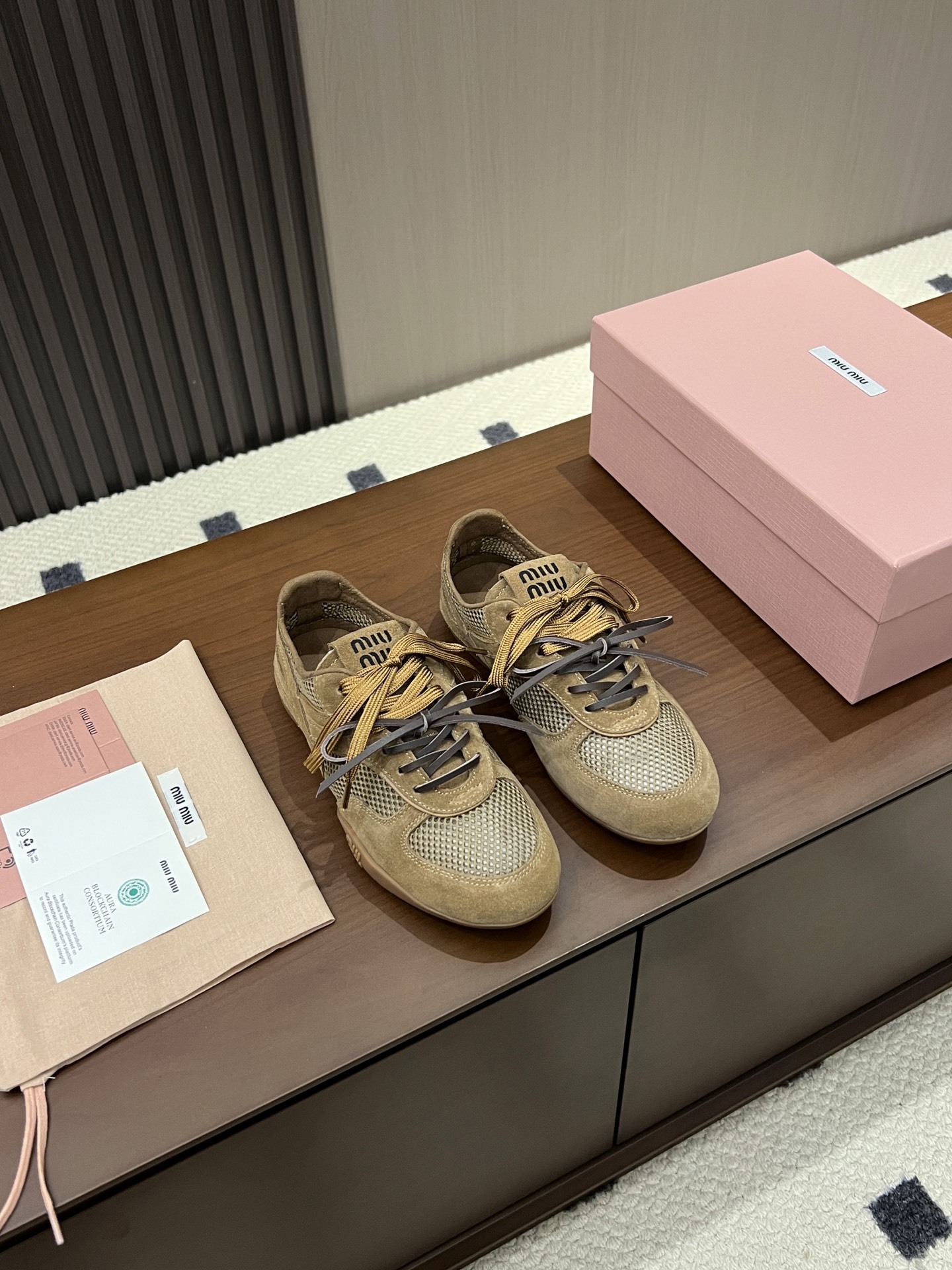 Women Khaki Mesh German Trainers Sneakers Lace Up Flat Casual Sports Shoes