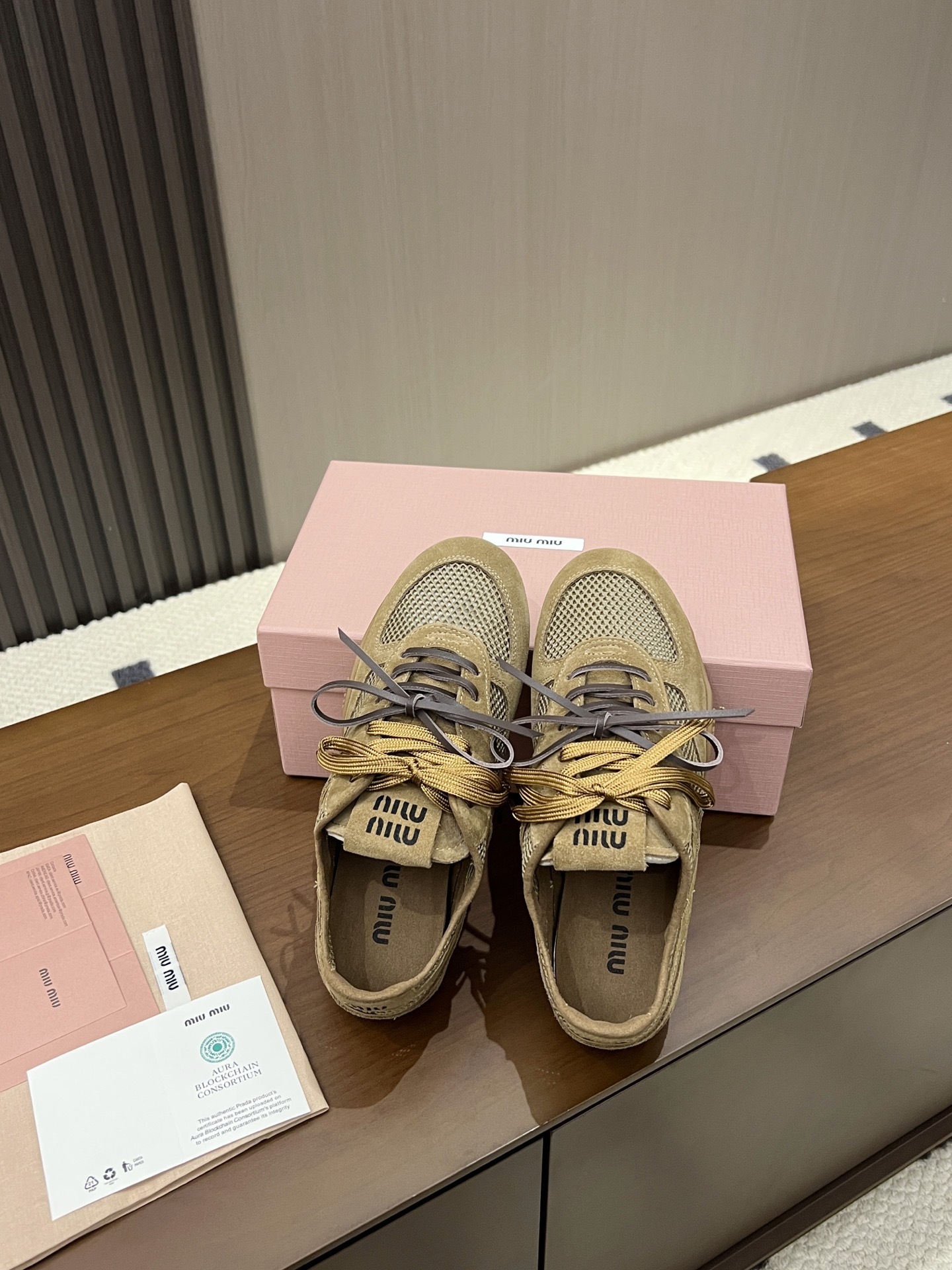 Women Khaki Mesh German Trainers Sneakers Lace Up Flat Casual Sports Shoes