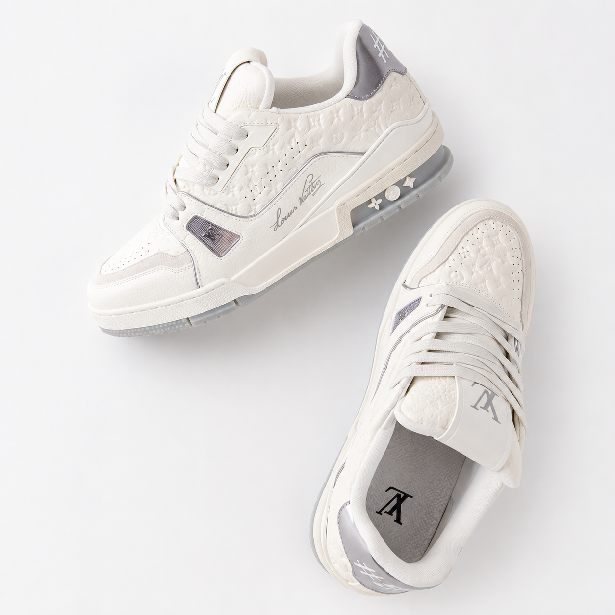 LV Trainer Sneaker White Silver SW-SN003