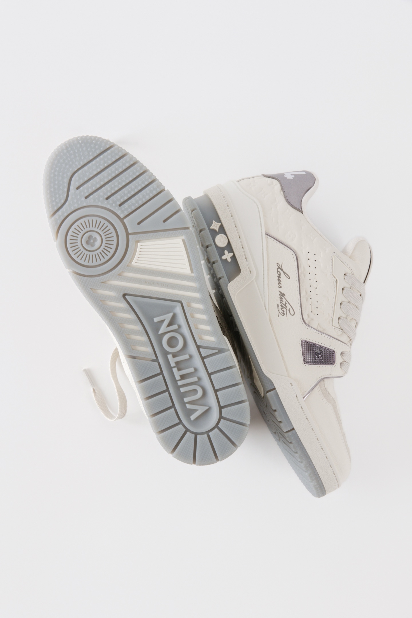White Gray Spliced Leather Casual Sneakers Men Women Classic Low Top Skate Shoes
