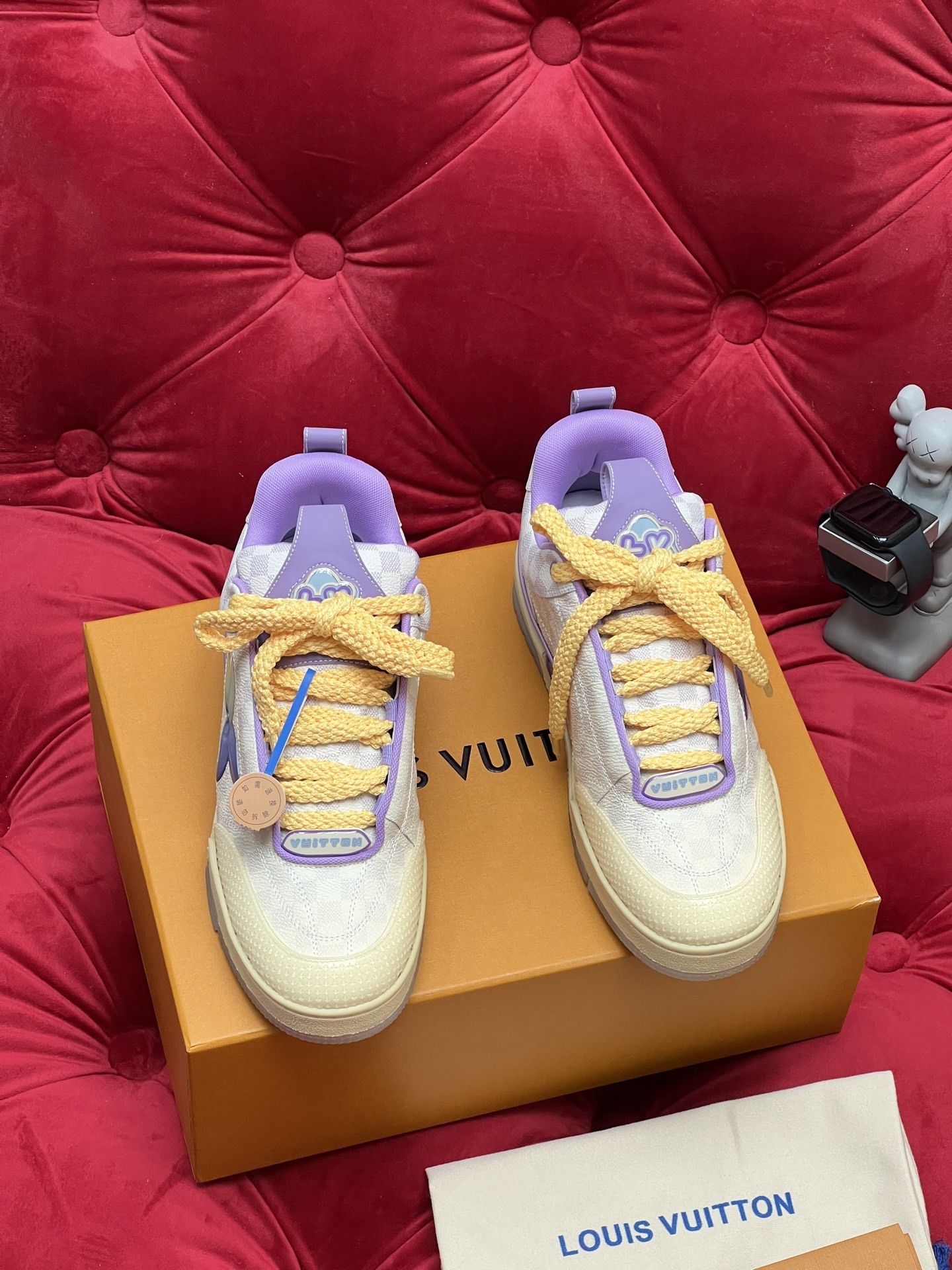 Women Fresh Purple Beige Color Matching Low Top Skate Shoes Lace Up Casual Sneakers Breathable Daily Walking Fashion Street Shoes