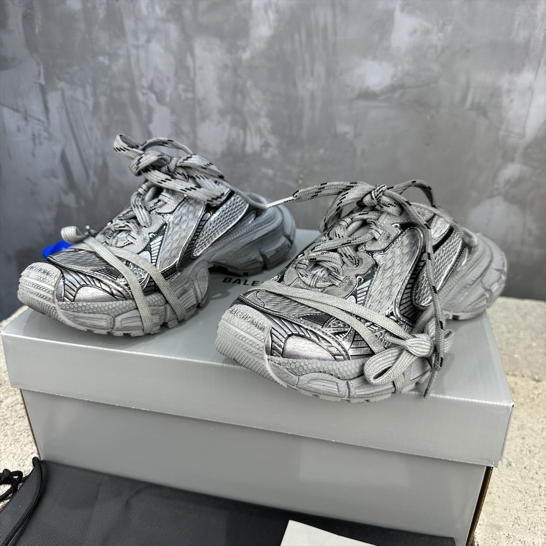 Full Grey Vintage Dirty Mesh Chunky Sneakers Multi Straps Double Laces Retro Platform Dad Shoes Breathable Shock Absorbing Anti Slip Wear Resistant Streetwear Casual Walking Trainers
