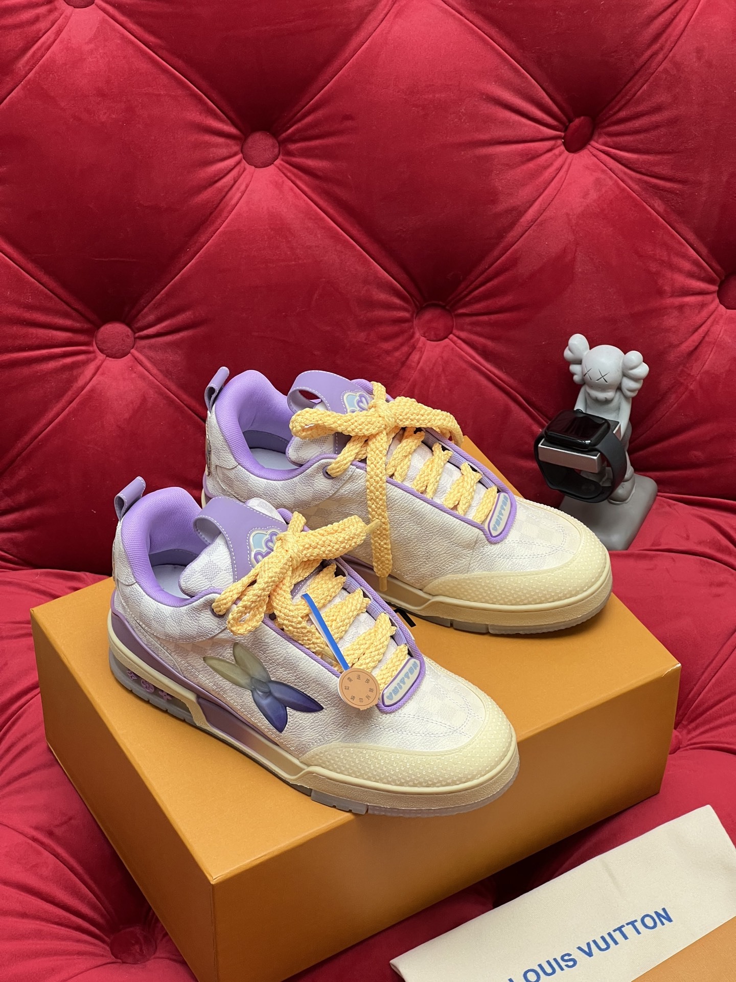 Women Fresh Purple Beige Color Matching Low Top Skate Shoes Lace Up Casual Sneakers Breathable Daily Walking Fashion Street Shoes