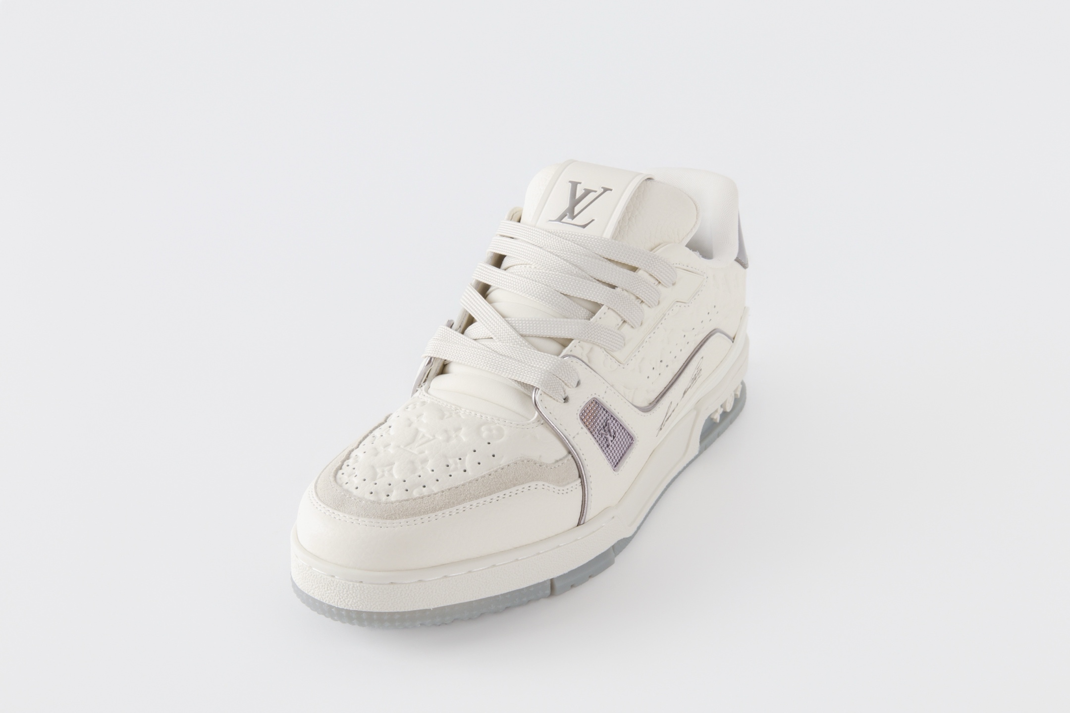 White Gray Spliced Leather Casual Sneakers Men Women Classic Low Top Skate Shoes