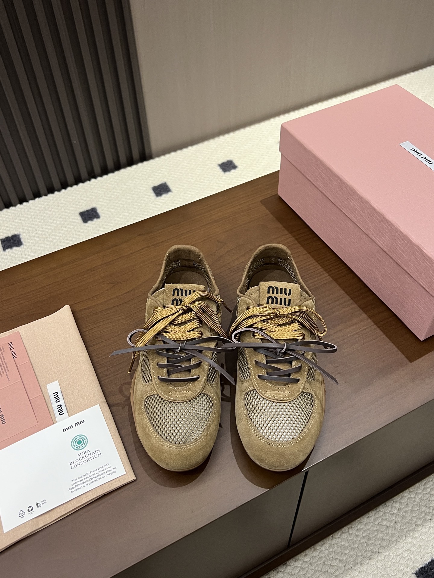 Women Khaki Mesh German Trainers Sneakers Lace Up Flat Casual Sports Shoes