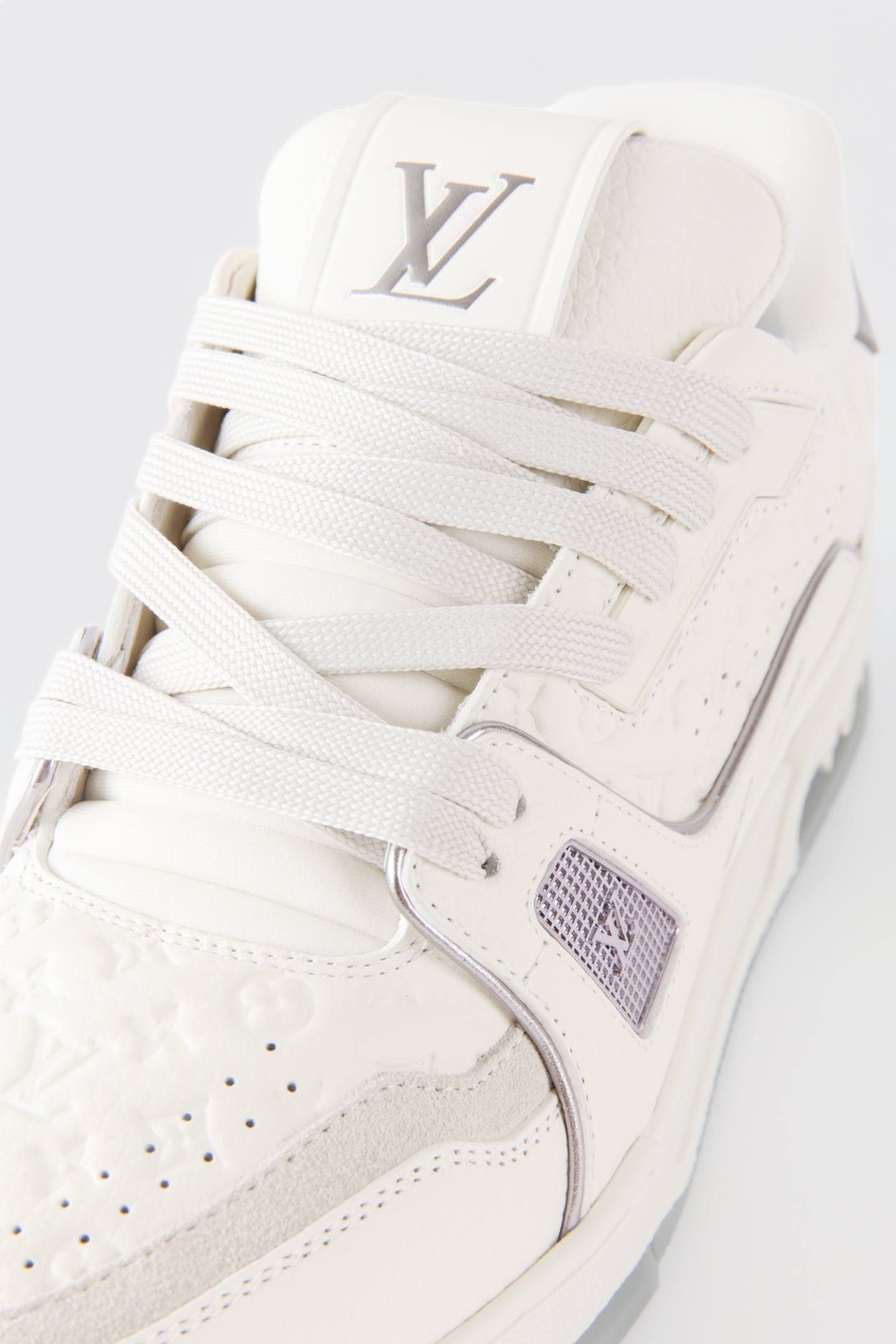White Gray Spliced Leather Casual Sneakers Men Women Classic Low Top Skate Shoes