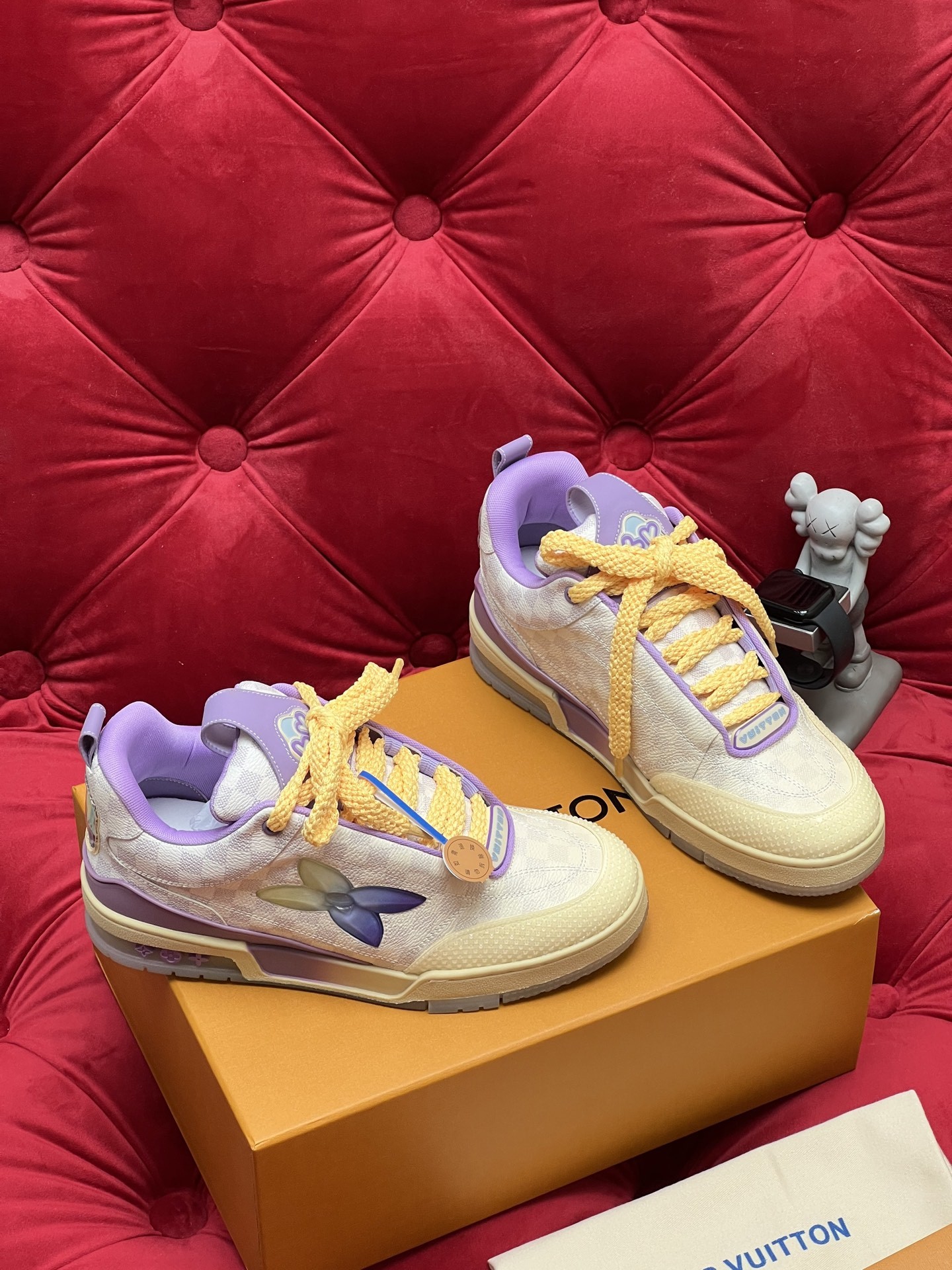 Women Fresh Purple Beige Color Matching Low Top Skate Shoes Lace Up Casual Sneakers Breathable Daily Walking Fashion Street Shoes