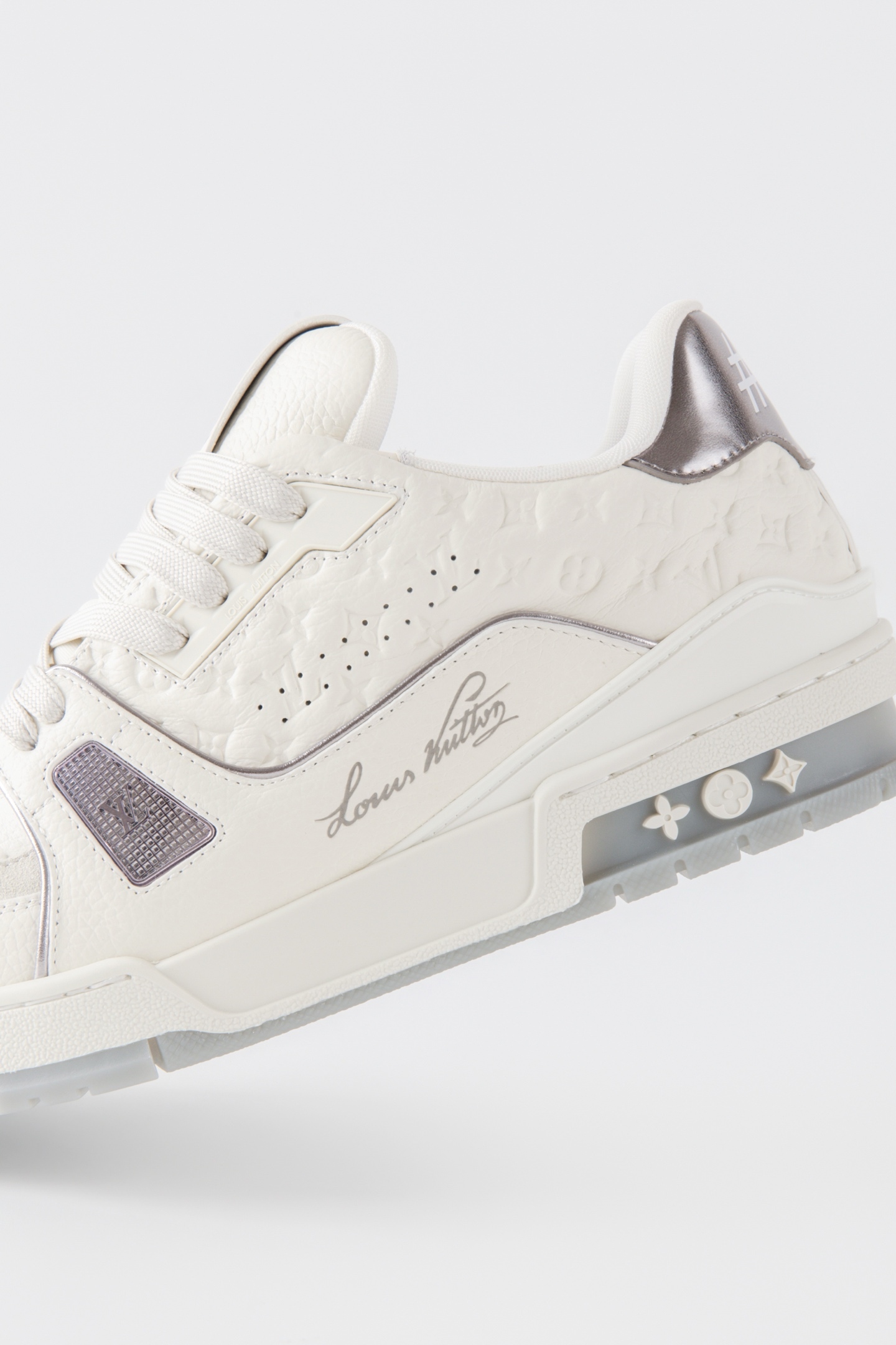 White Gray Spliced Leather Casual Sneakers Men Women Classic Low Top Skate Shoes
